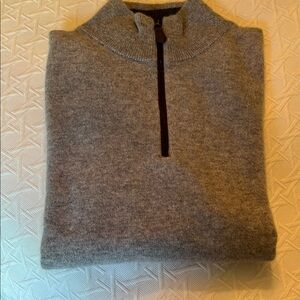 Gray Zip Up Sweater with Classic Design